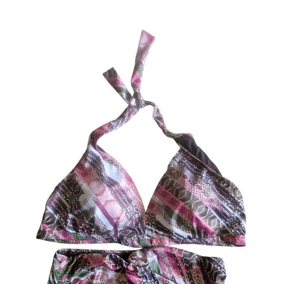 SWIM SEXY Multicolor Halter Bikini Set SIZE 20 Bottoms Top Size 24 - Picture 2 of 8